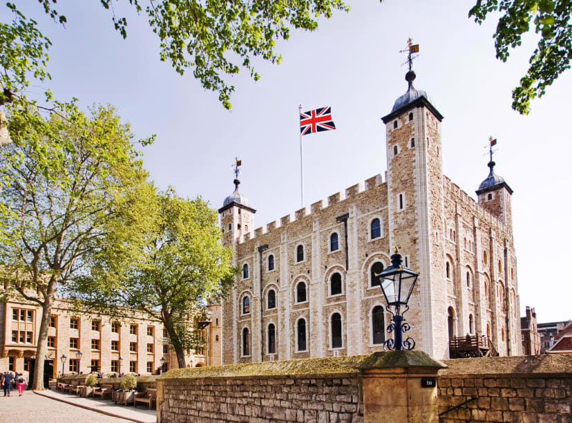 The White Tower at the Tower of London in June