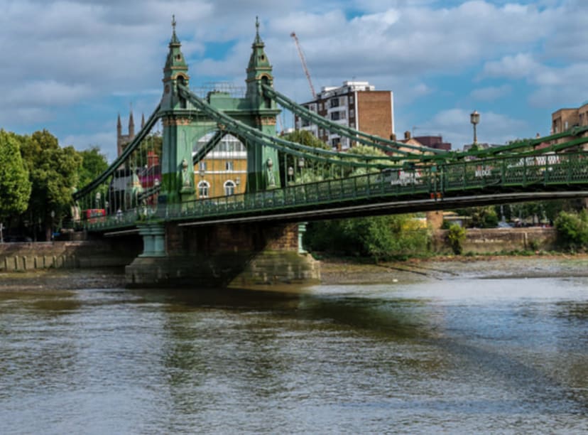 View across Hammersmith Bridge.