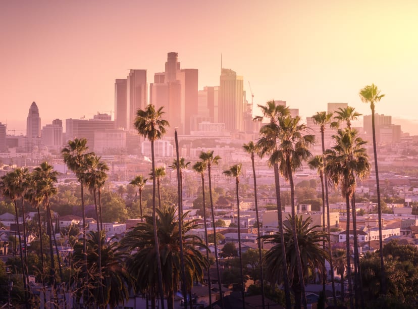 Los Angeles au coucher du soleil