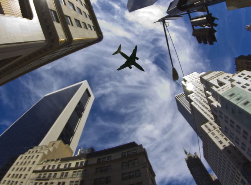 Aeroplane over New York