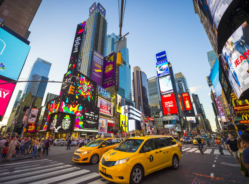 Street view of Times Square, NY