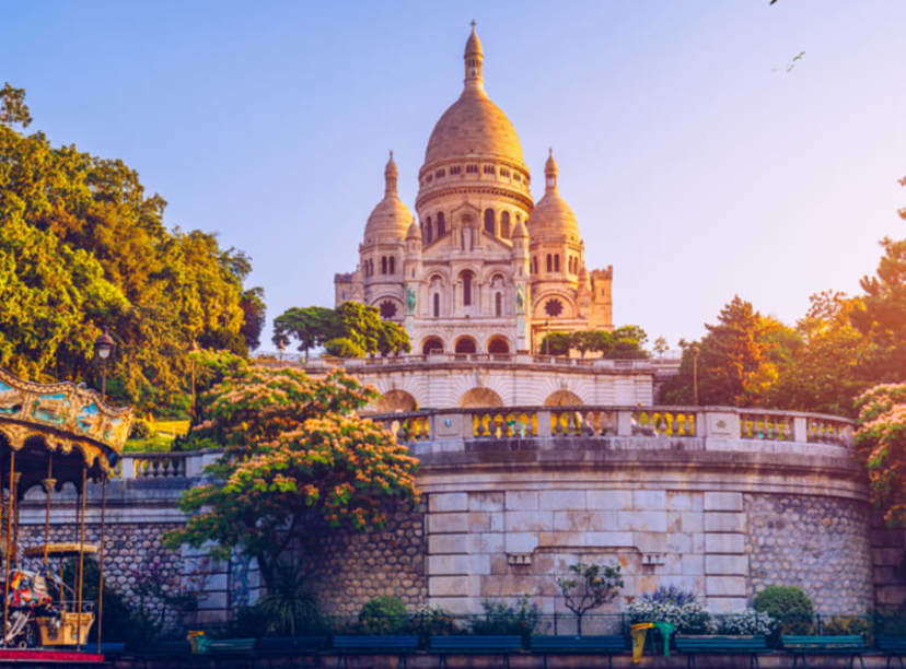The Sacre-Couer Basilica in Paris's Montmartre district.
