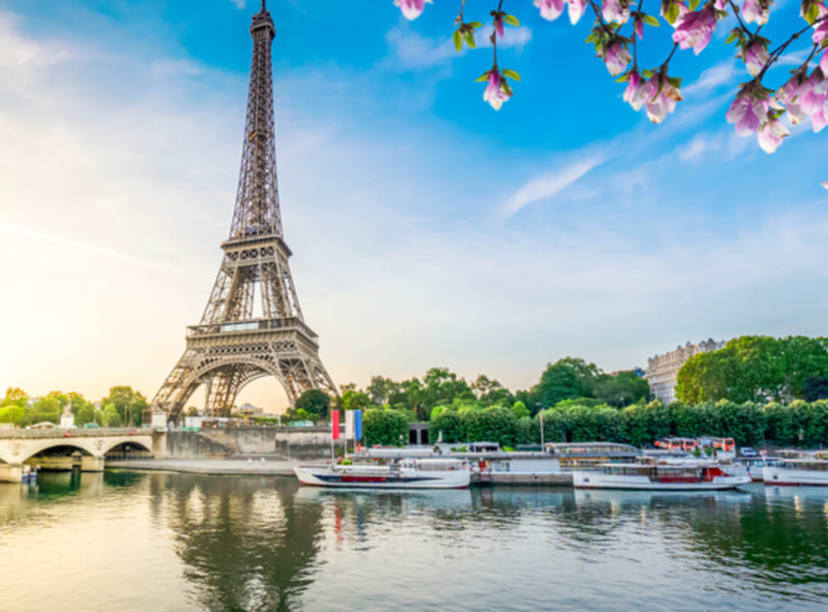 View of the Eiffel Tower across the River Seine