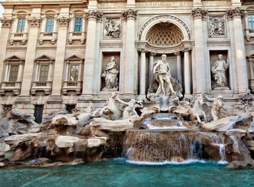 Visiting the Trevi Fountain