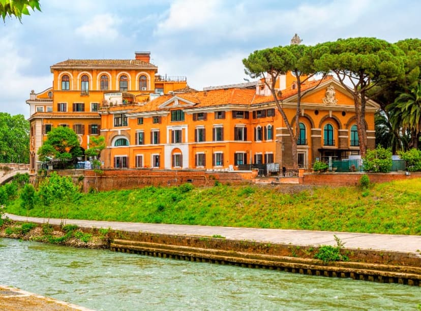 Tiber Island viewed from across the river