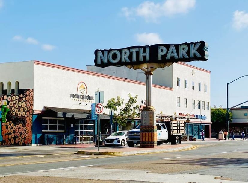 North Park street sign in San Diego