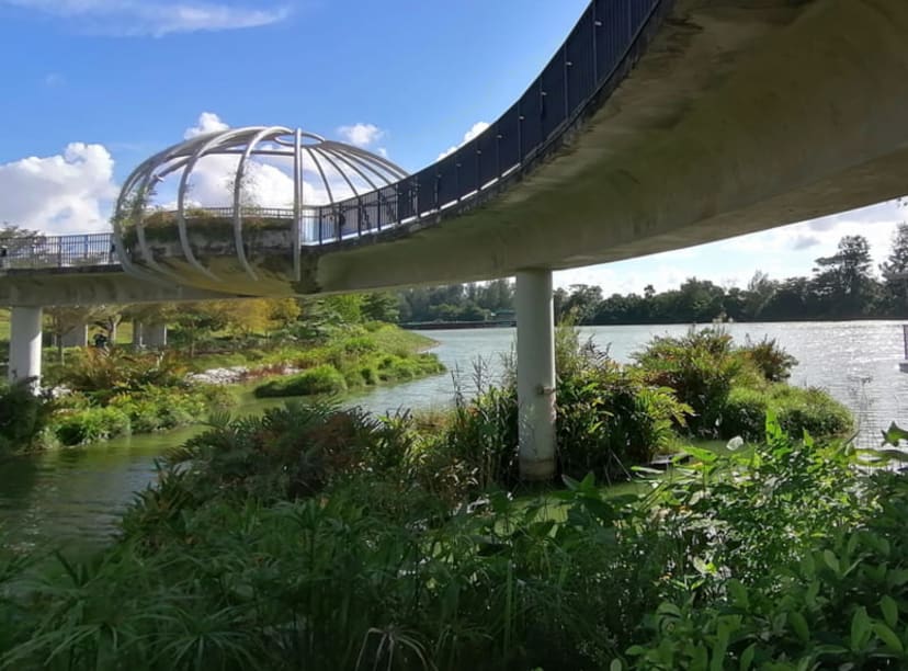 The Jewel Bridge at Punggol Waterway park in Singapore.