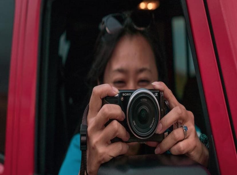 Woman taking a photo