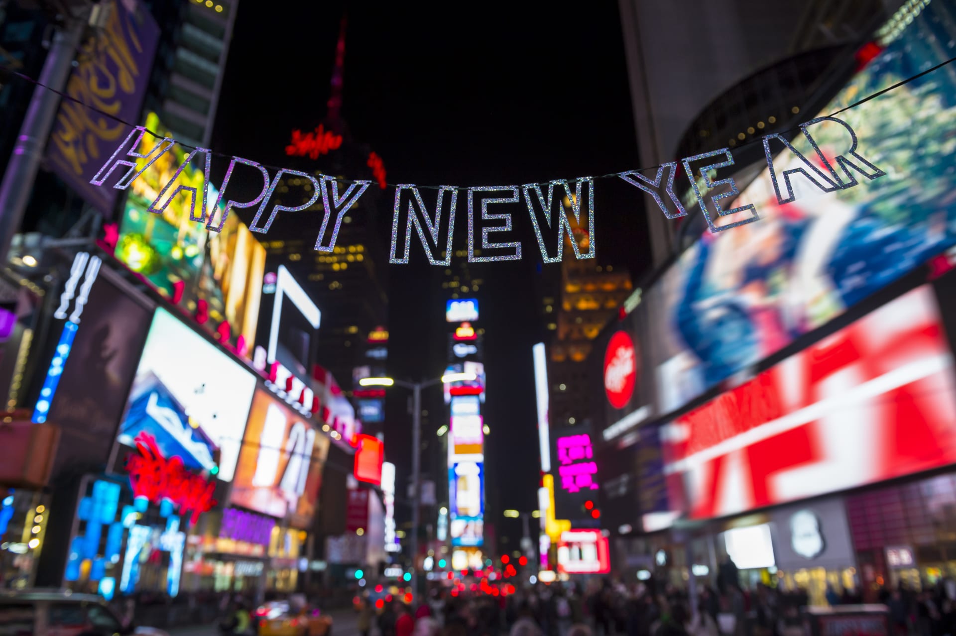 New Year greeting in New York