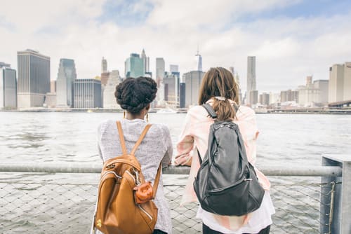 Looking at NYC skyline