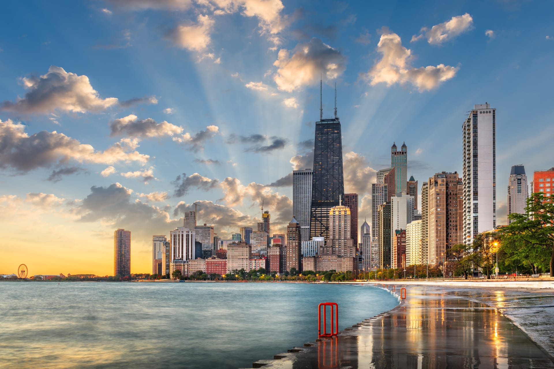 Lago Michigan em Chicago