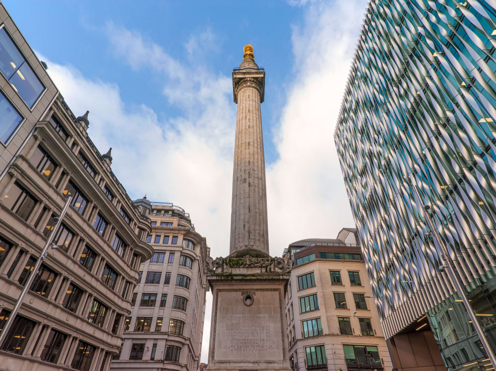 Monumento al Gran Fuego de Londres. Cosas que ver cerca de Tower Hill, Londres.