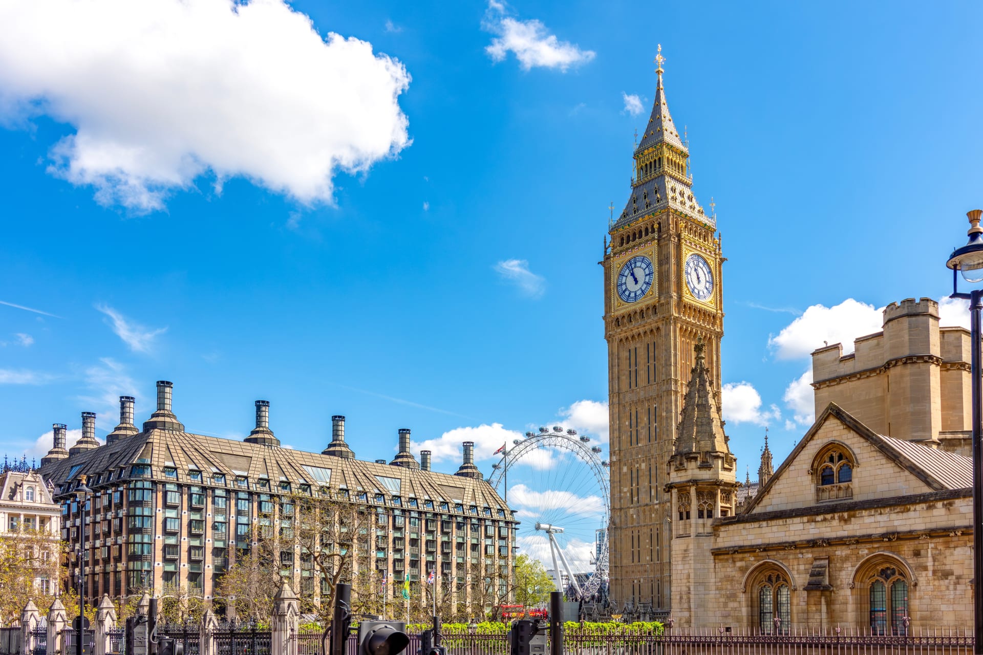 Vista del Big Ben, Londres. 