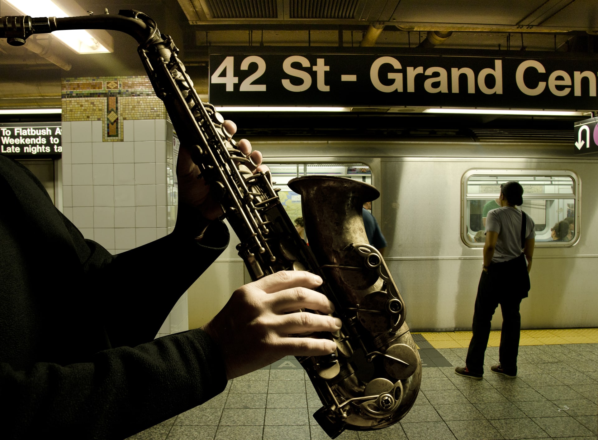 musico no metrô nova york