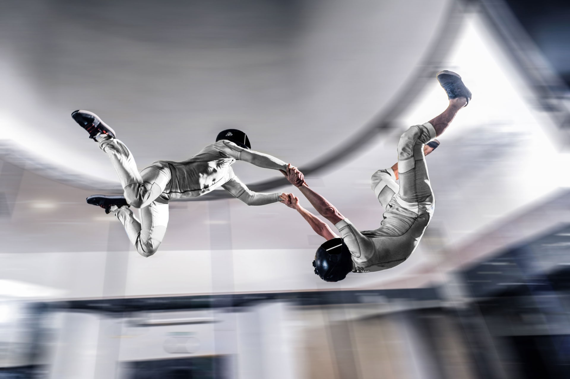 action-two-wind-peoples-fly-tunnel