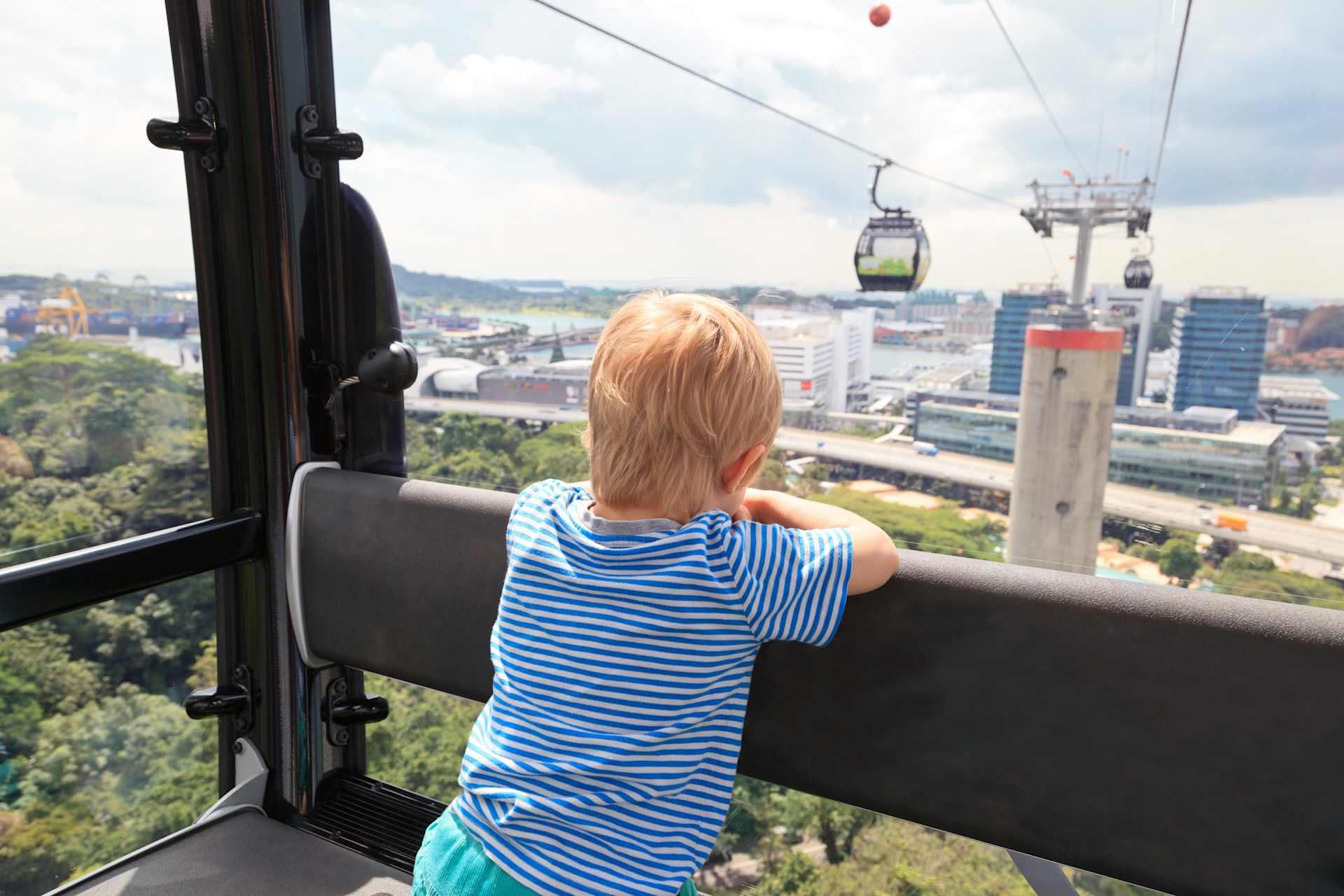 Young Boy on Singapore Cable Car