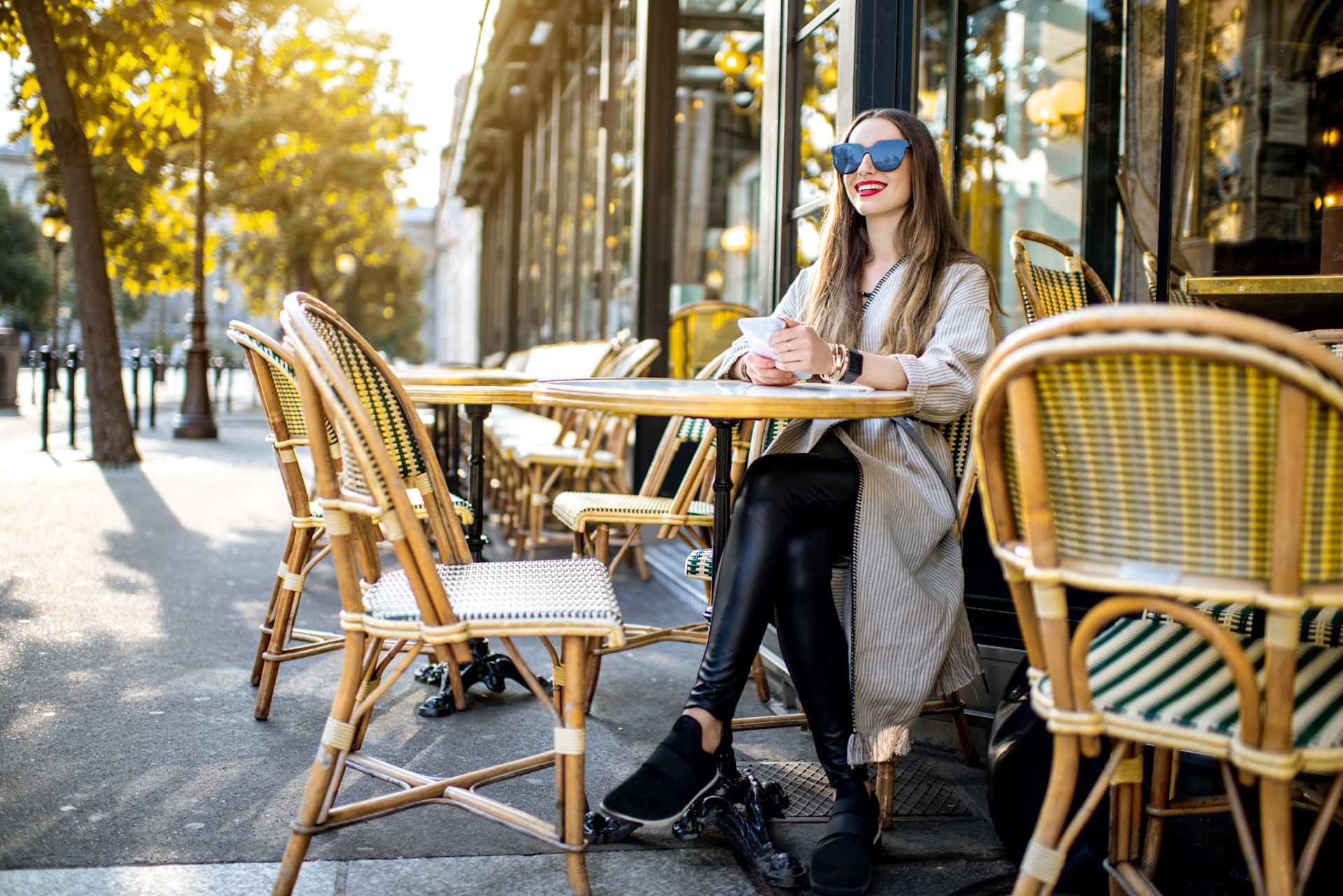 Woman at a Café in Paris