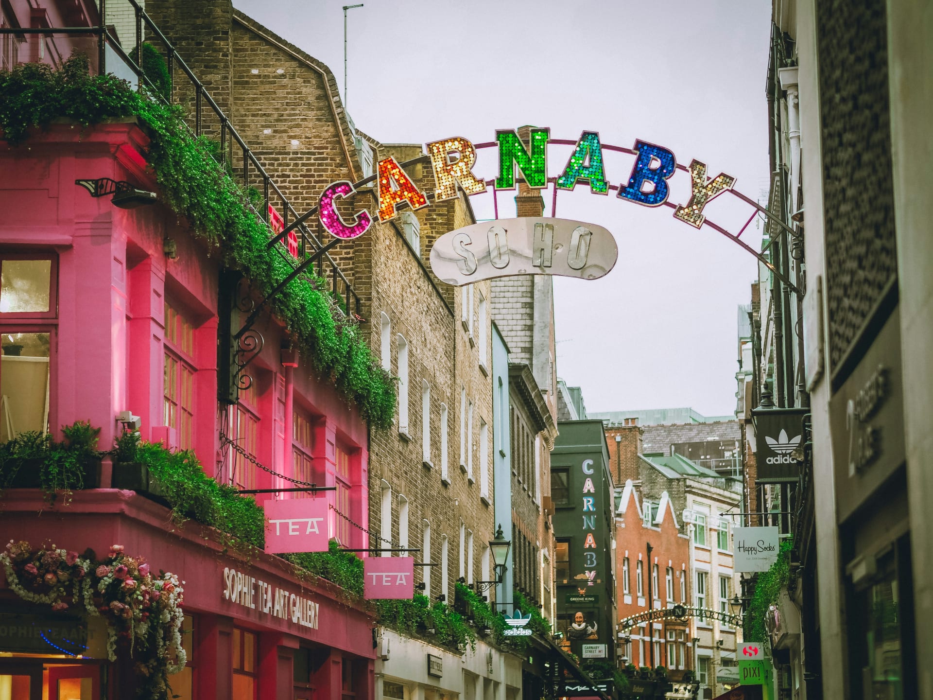 Shopping quartier de Soho, Oxford Street, Regent Street, Carnaby Street