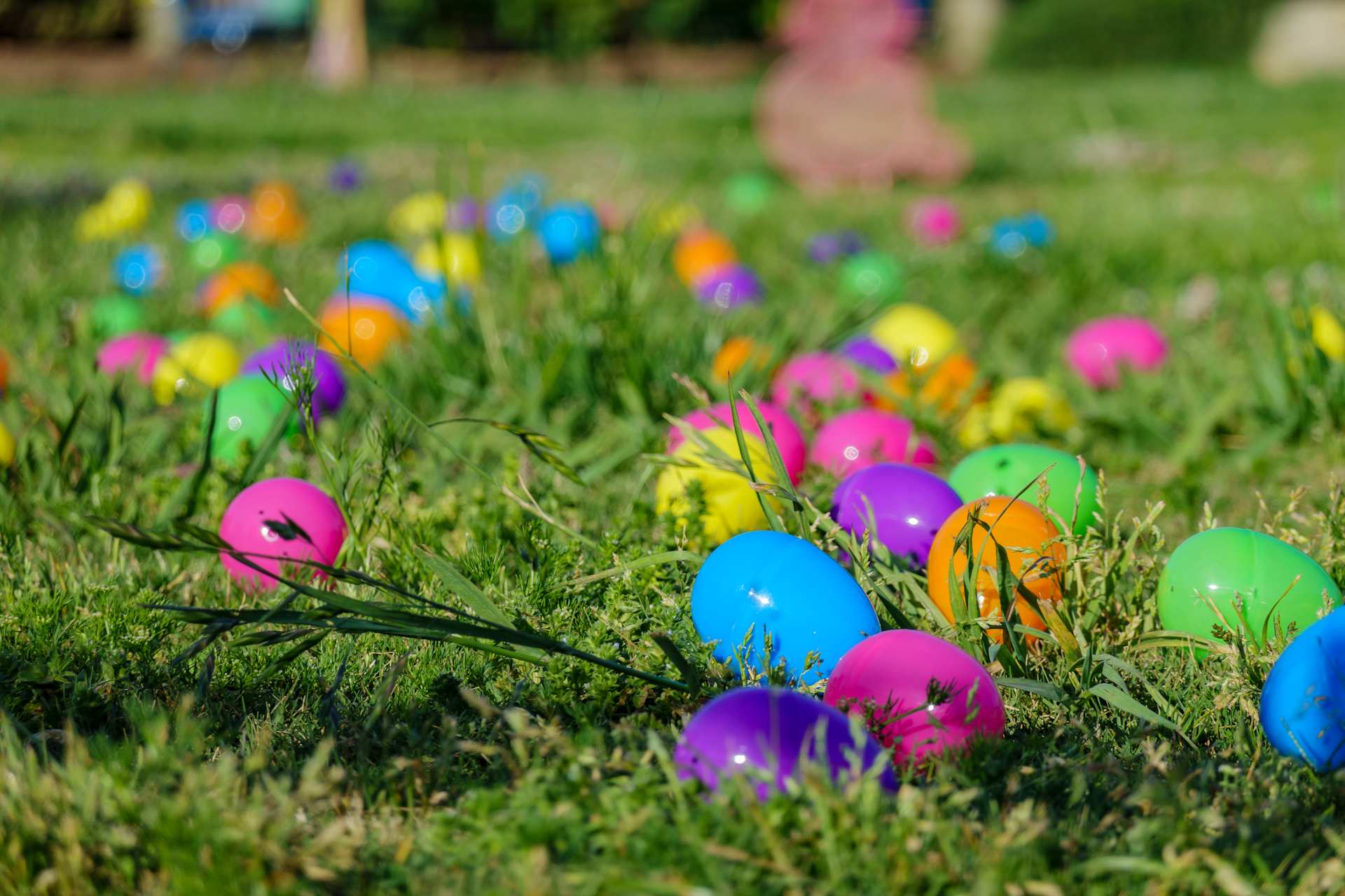 Easter Eggs in the Grass