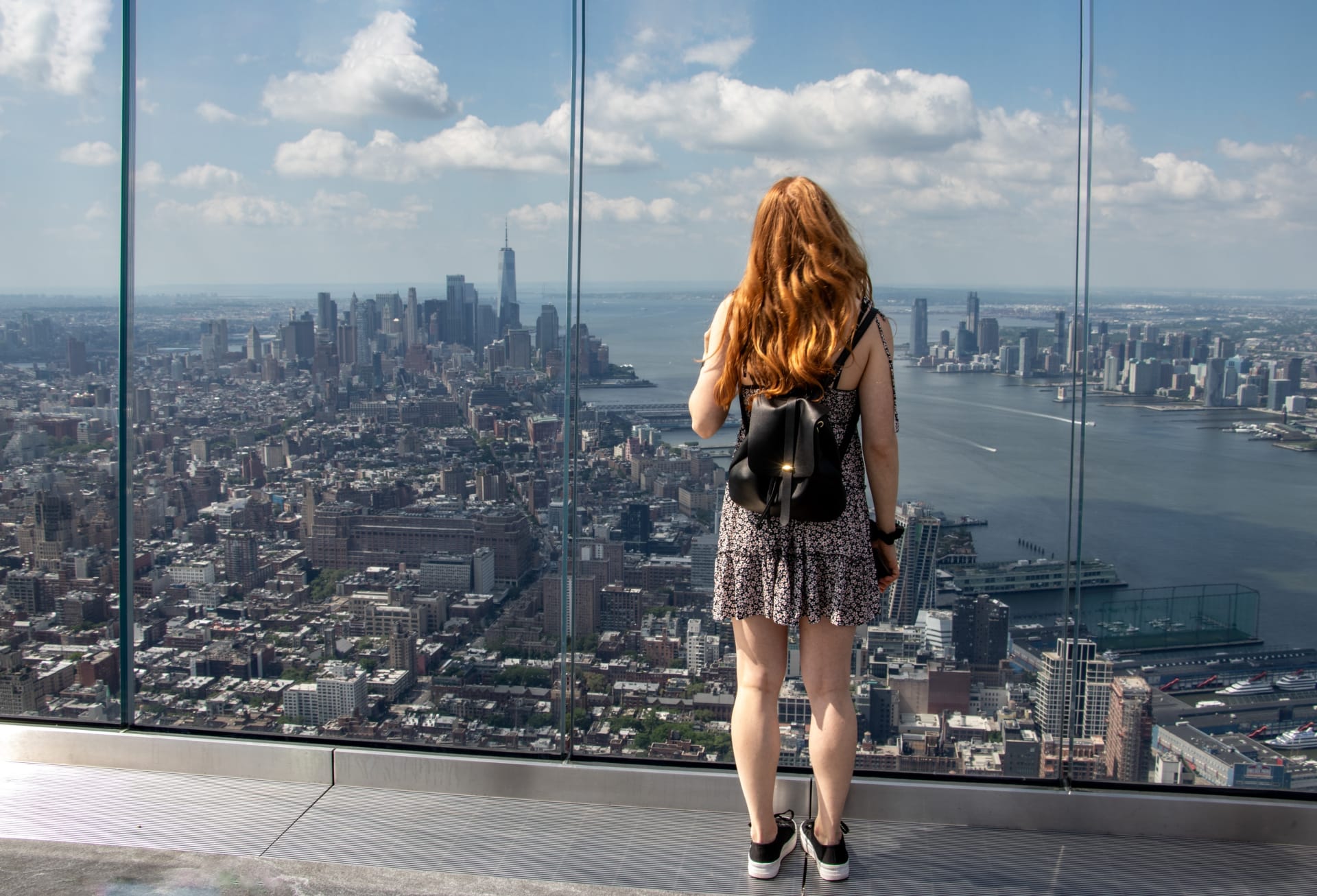 Woman taking in the view at Edge