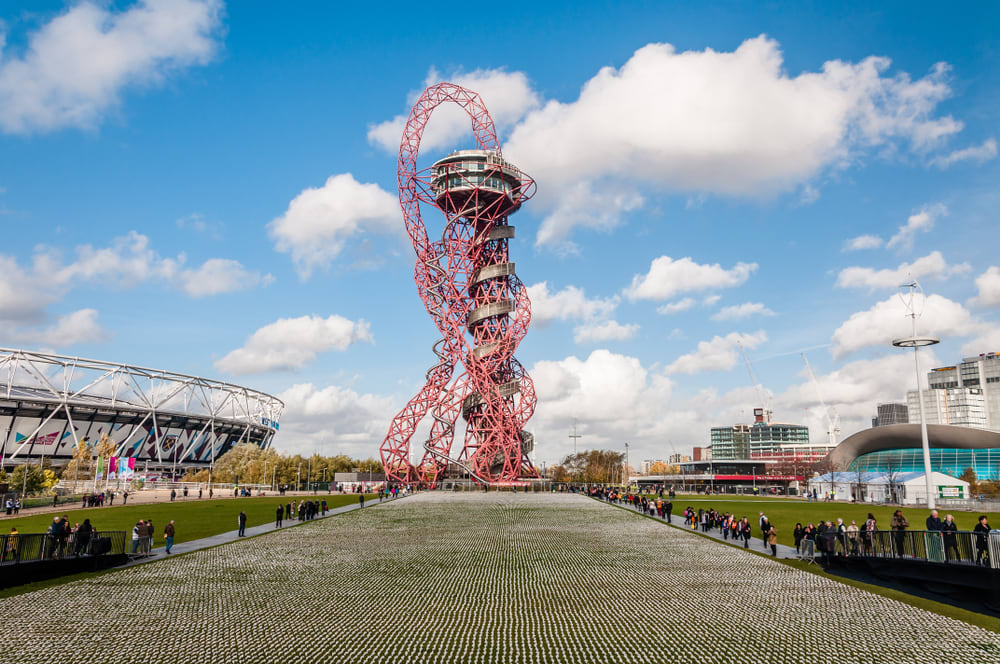 The ArcelorMittal Orbit sculpture in Queen Elizabeth Olympic Park