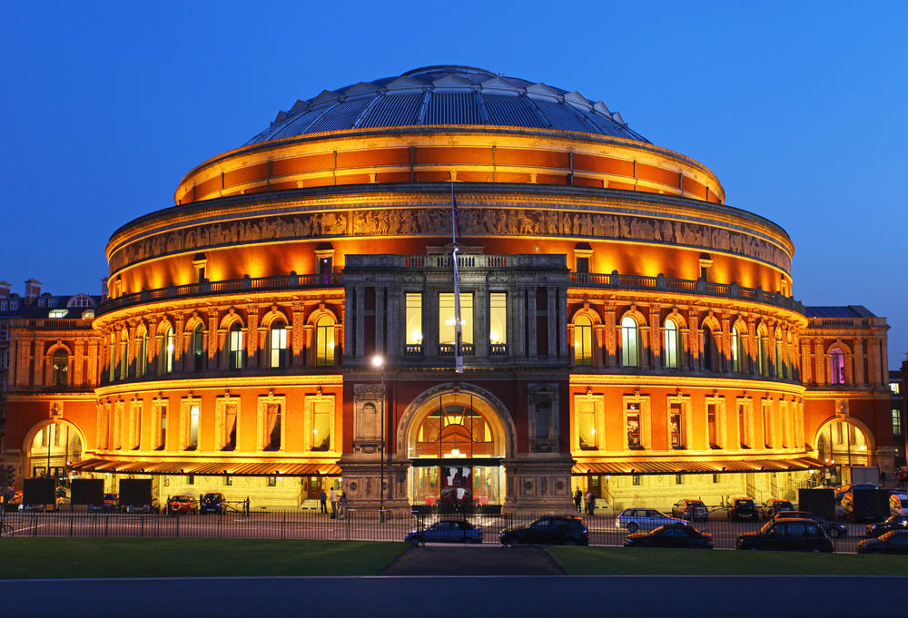 The Royal Albert Hall at night