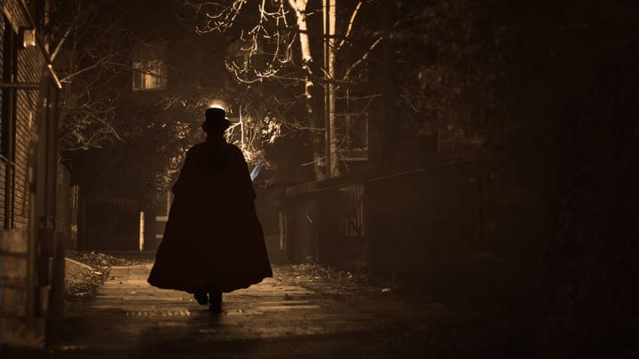 Actor posing as Jack the Ripper in misty London streets