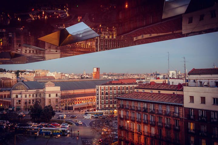 Vista de la estación de Atocha desde el Museo Reina Sofía de Madrid. Planes en Madrid en 5 días.