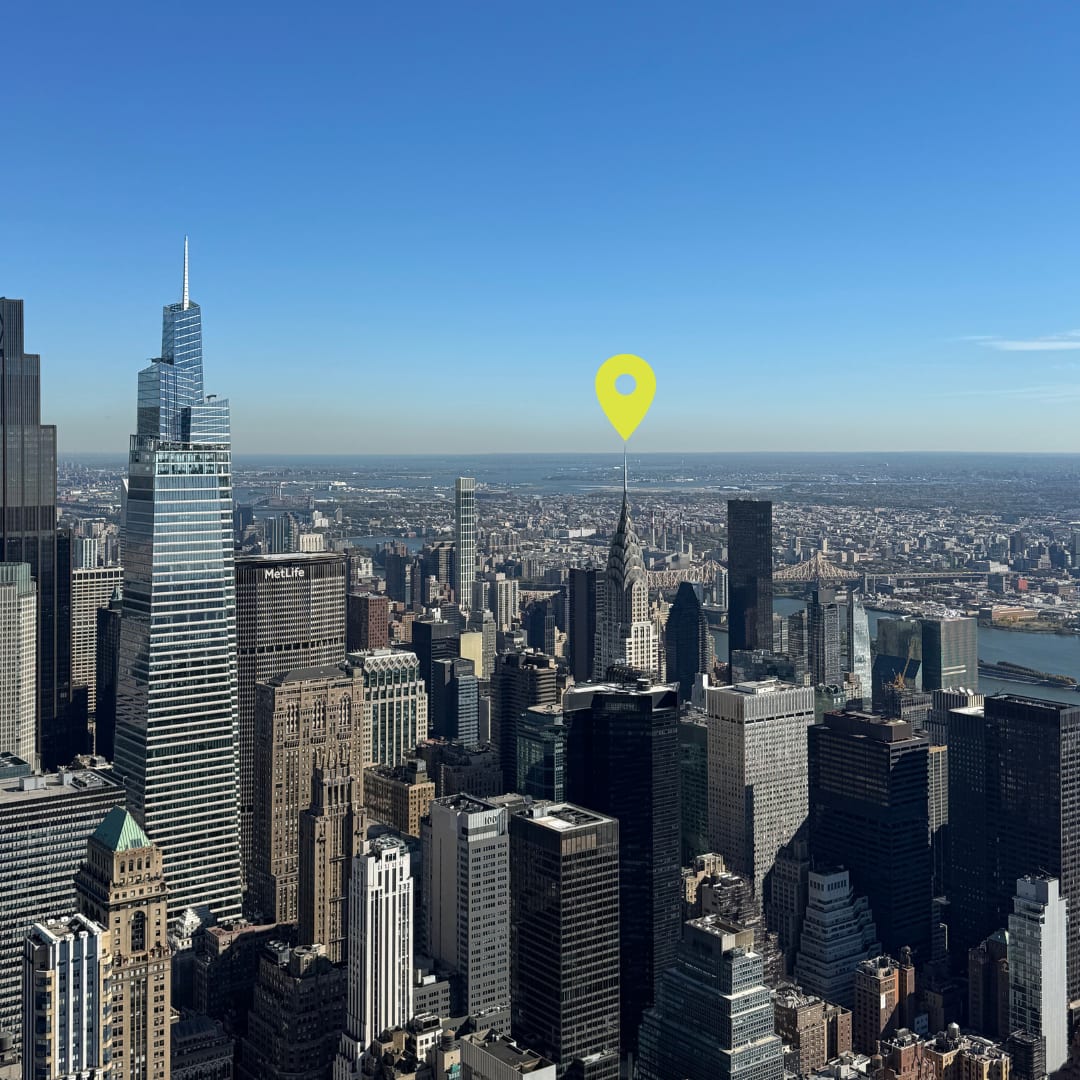 The Chrysler building seen from the Empire State Building