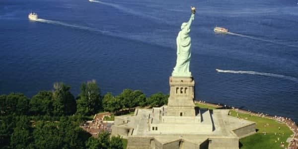 Ellis Island und Freiheitsstatue New York