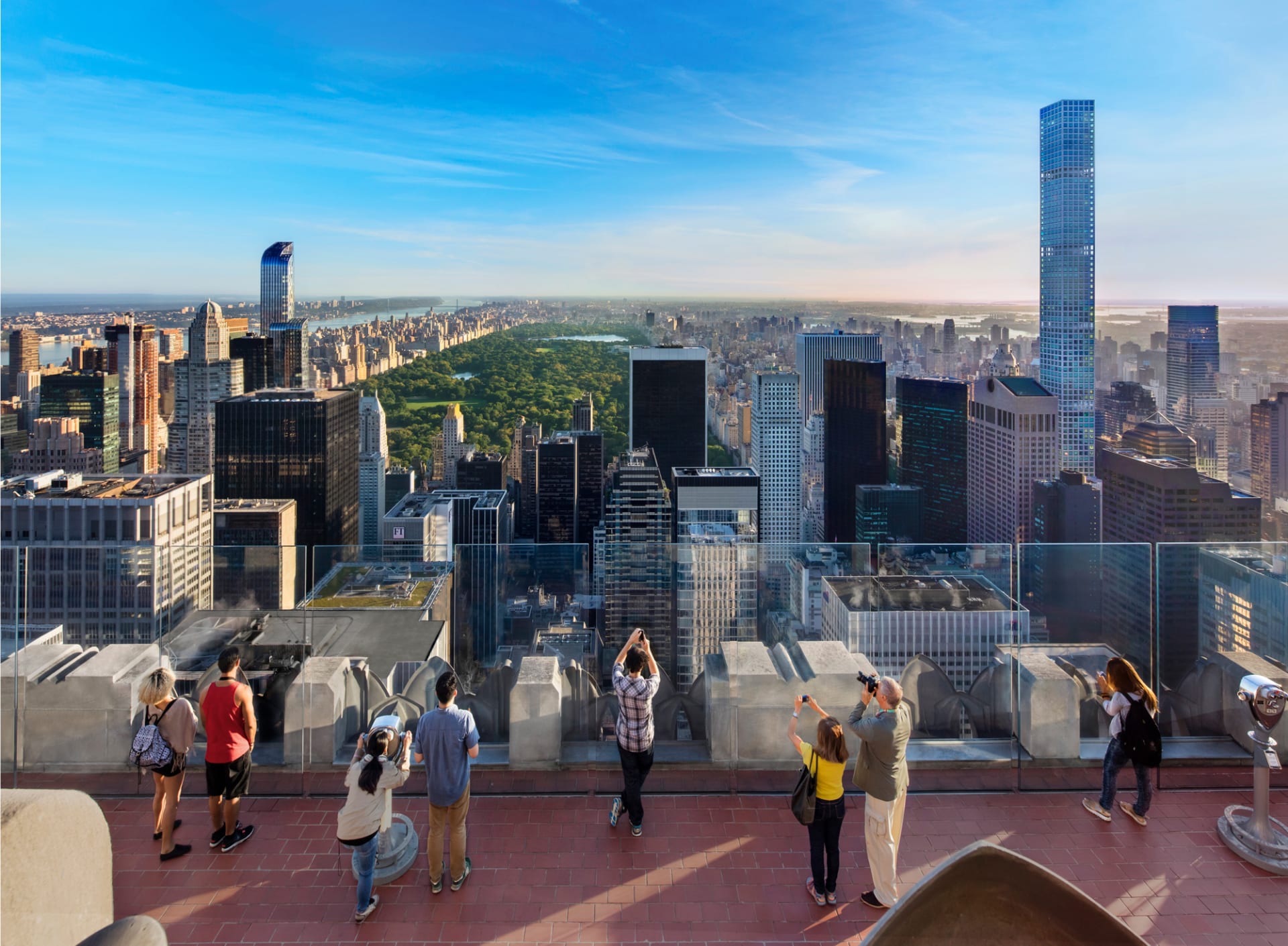 views from the Top of the Rock observation deck in New York