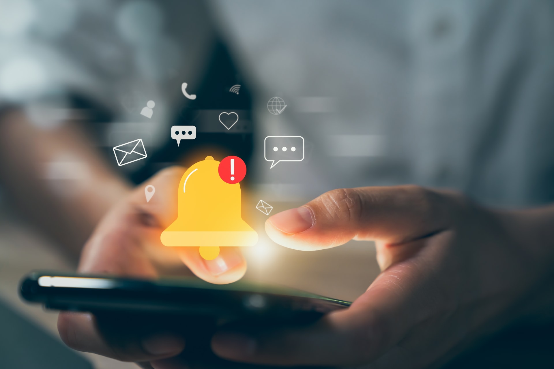 phone getting a notification of updates