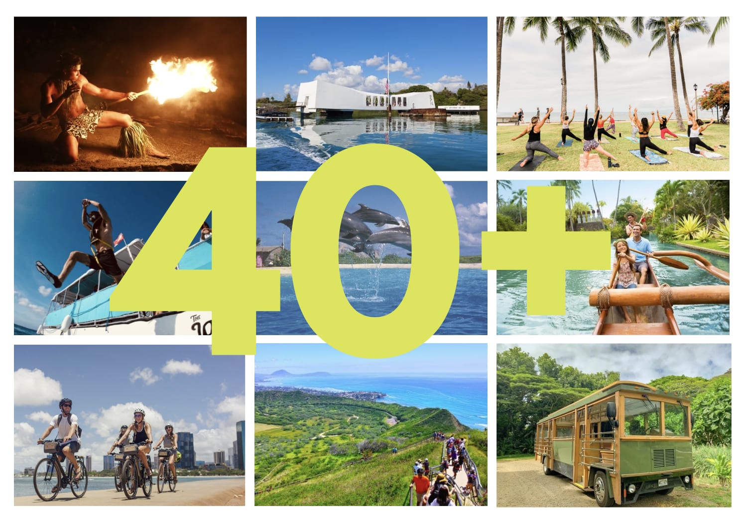 Oahu attraction collage