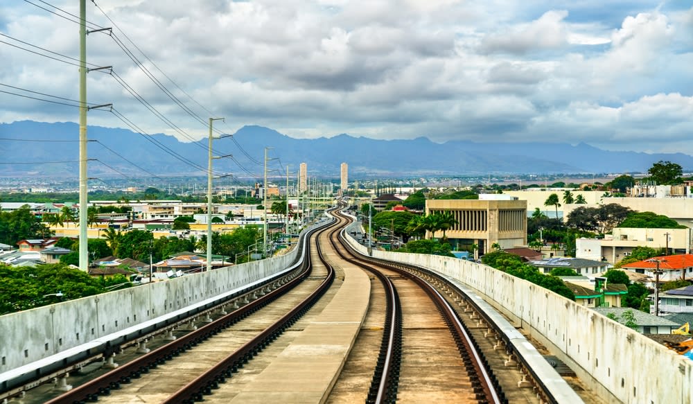 Skyline metro rail in Oahu