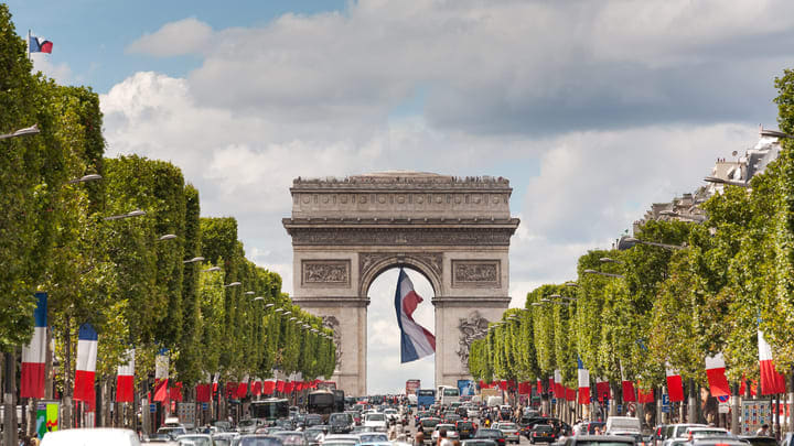 Arco del Triunfo y Campos Elíseos, París. Dónde dormir en París.