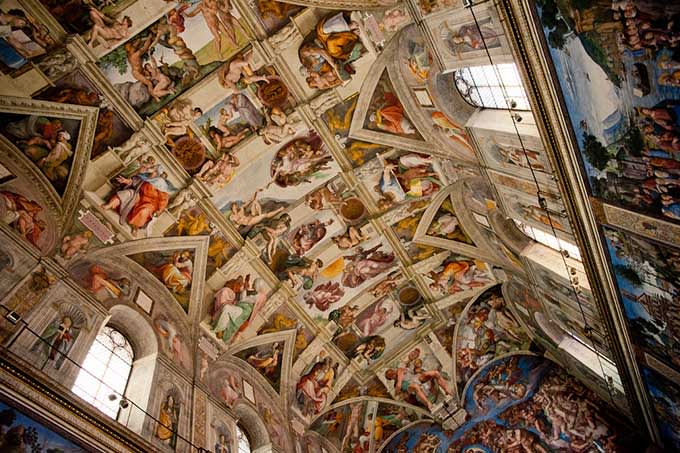 Sixtinische Kapelle im Vatikan von innen