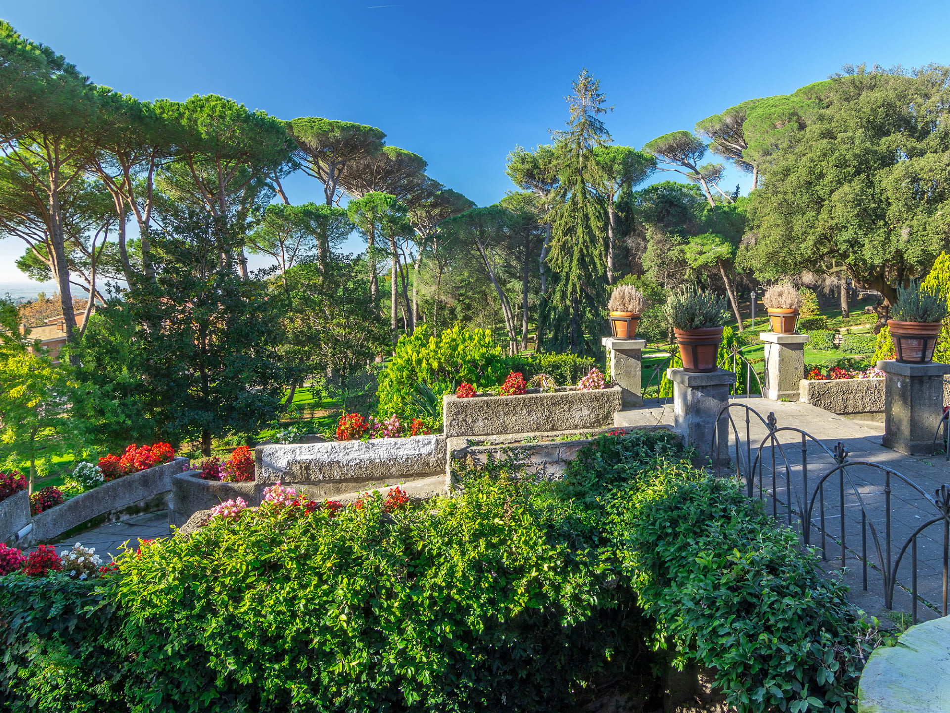 Die Gärten der Villa Doria Pamphili in Rom