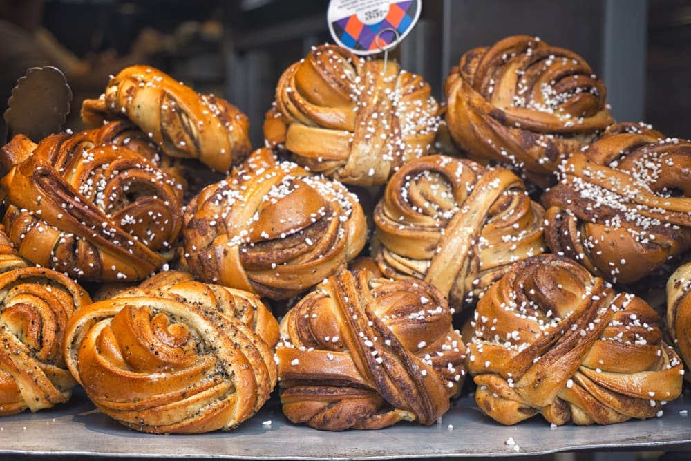 Stack of Swedish cinnamon bums