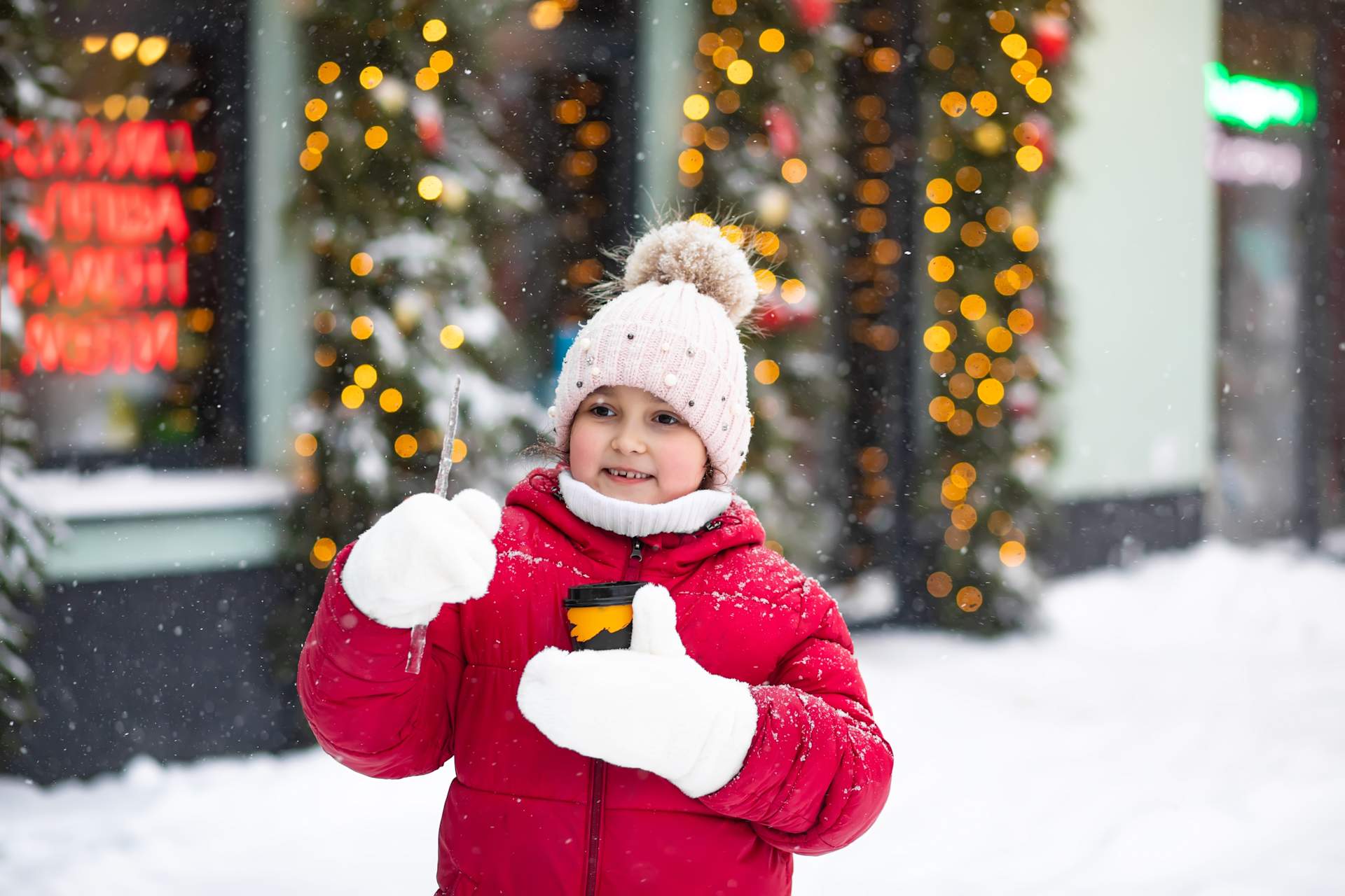 Girl Drinking Hot Chocolate