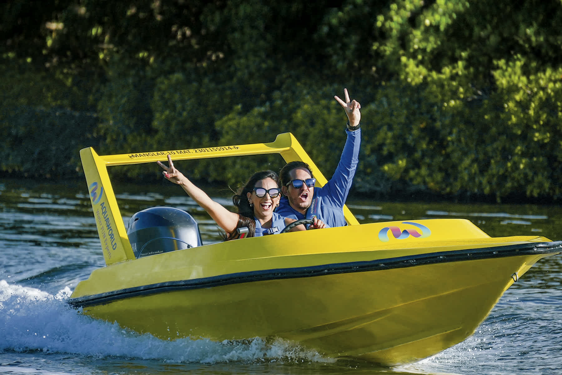 Couple on Jungle Speedboat Tour