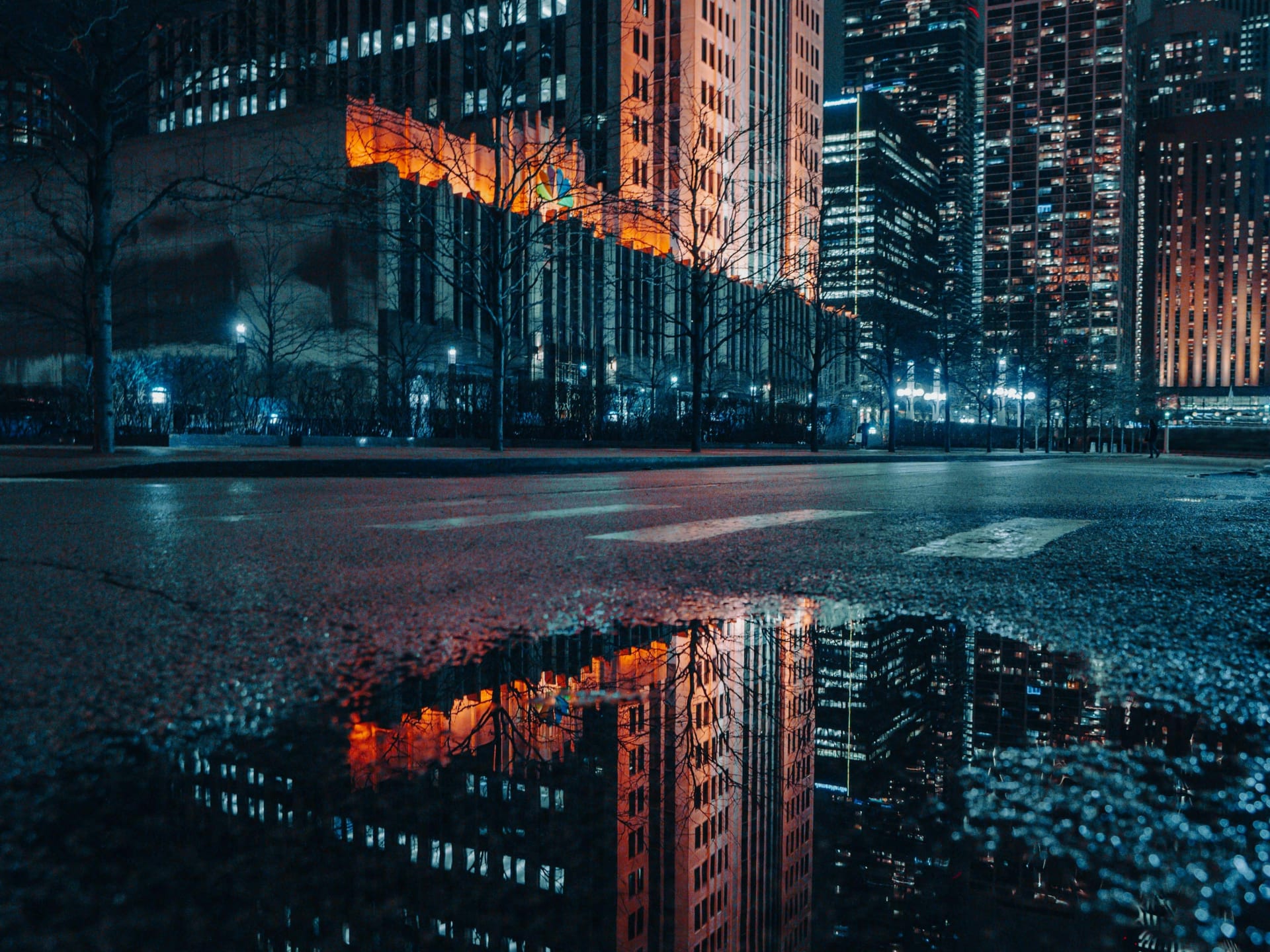 Reflection of NBC studio