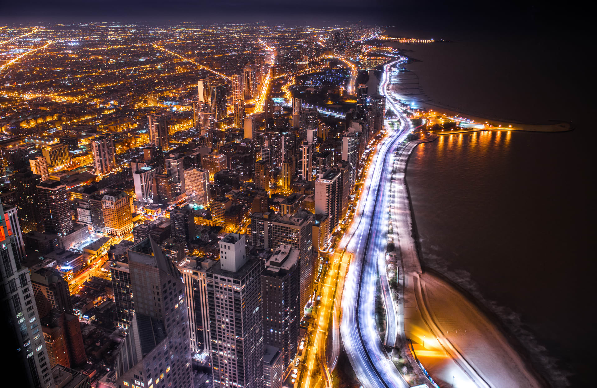 night-aerial-view-chicago-observation-deck