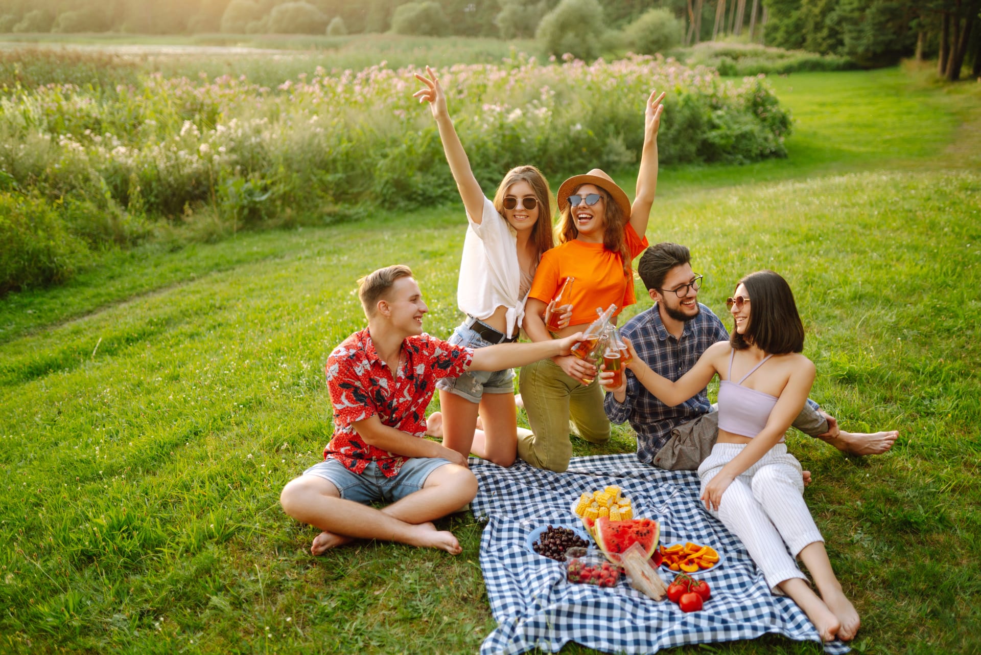 Friends Having a Picnic