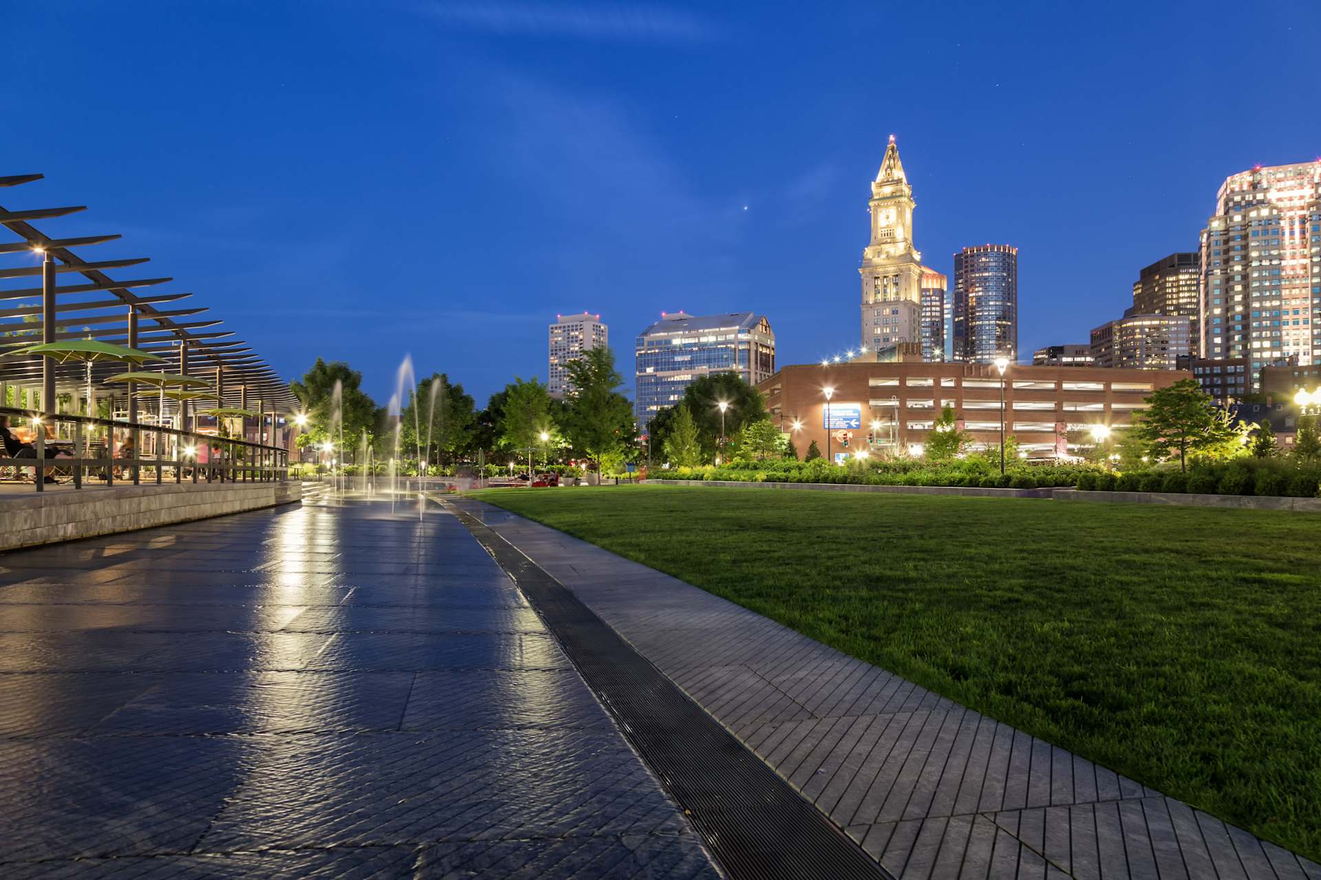 Rose Kennedy Greenway at Night