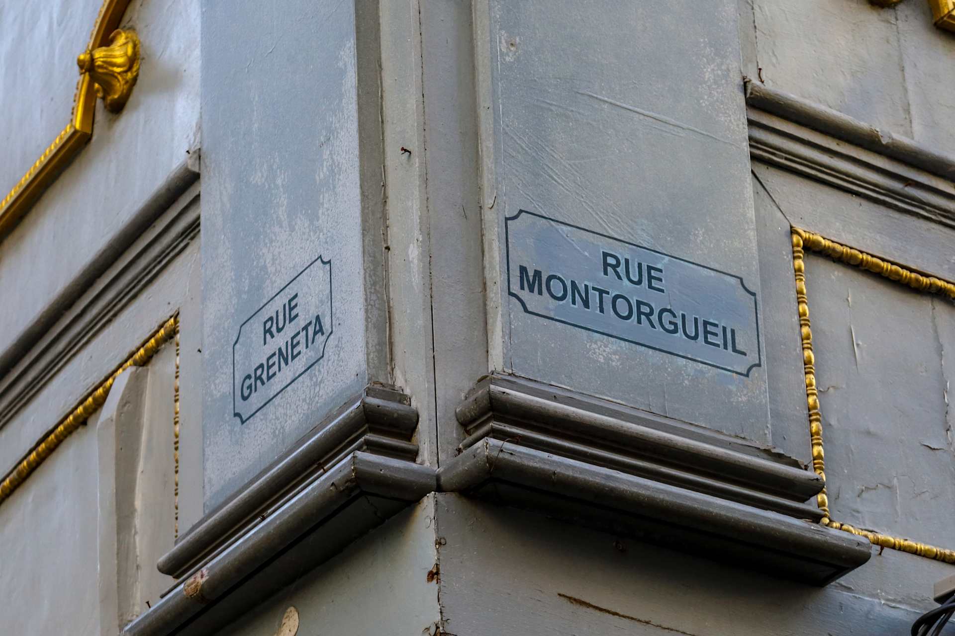 Rue Montorgueil Street Sign