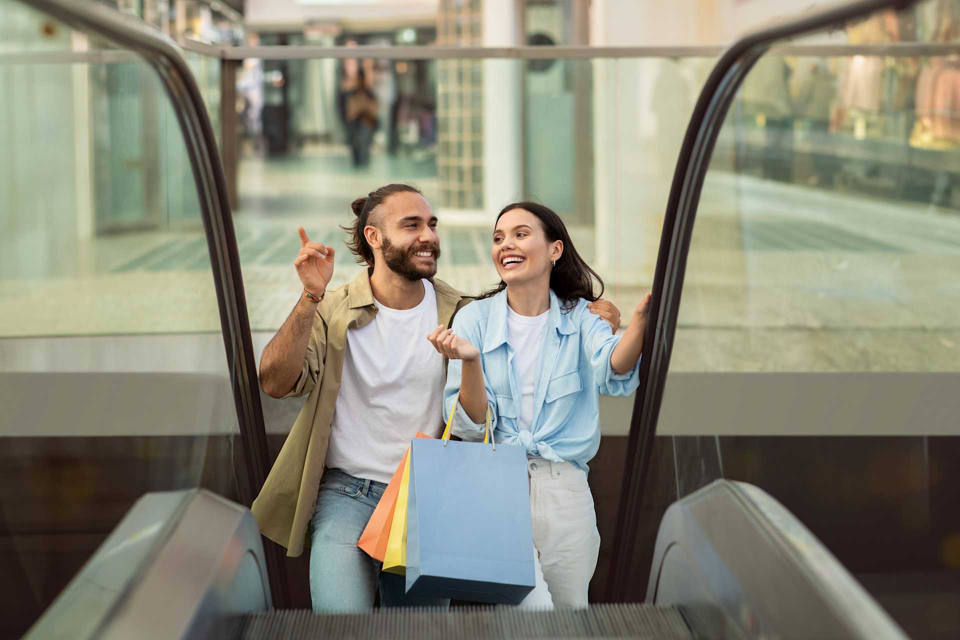 Couple in a Shopping Mall