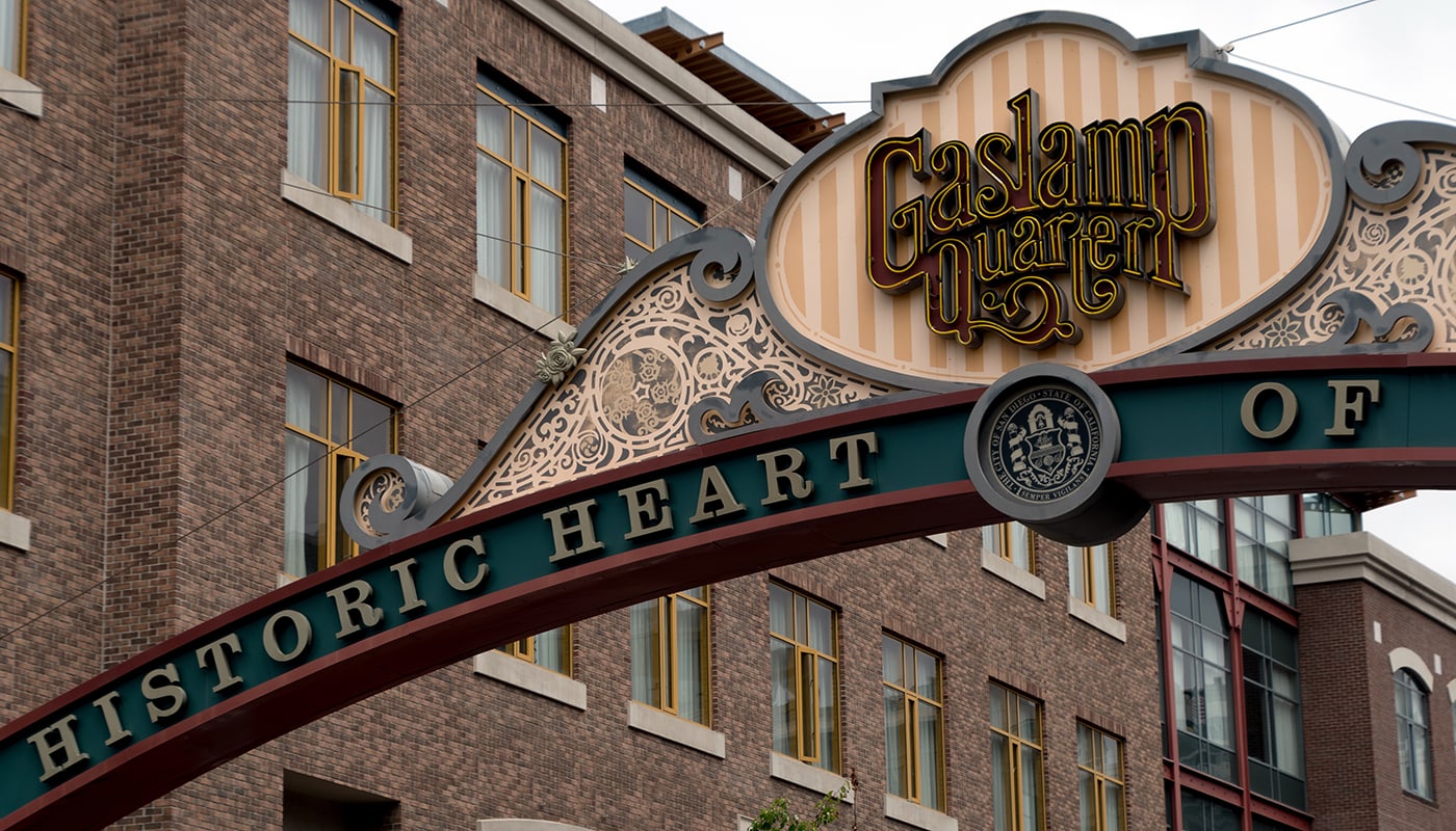Gaslamp Viertel in San Diego