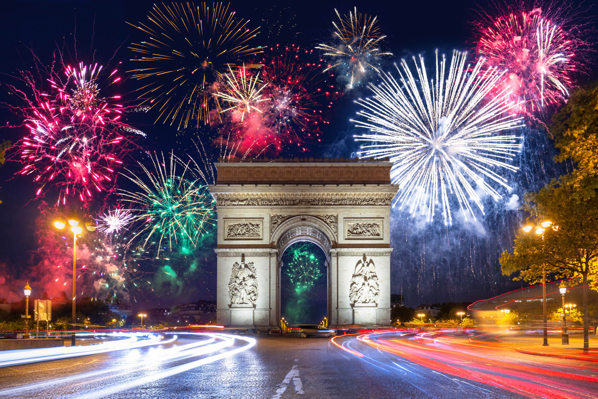 Champs-Elysees fireworks