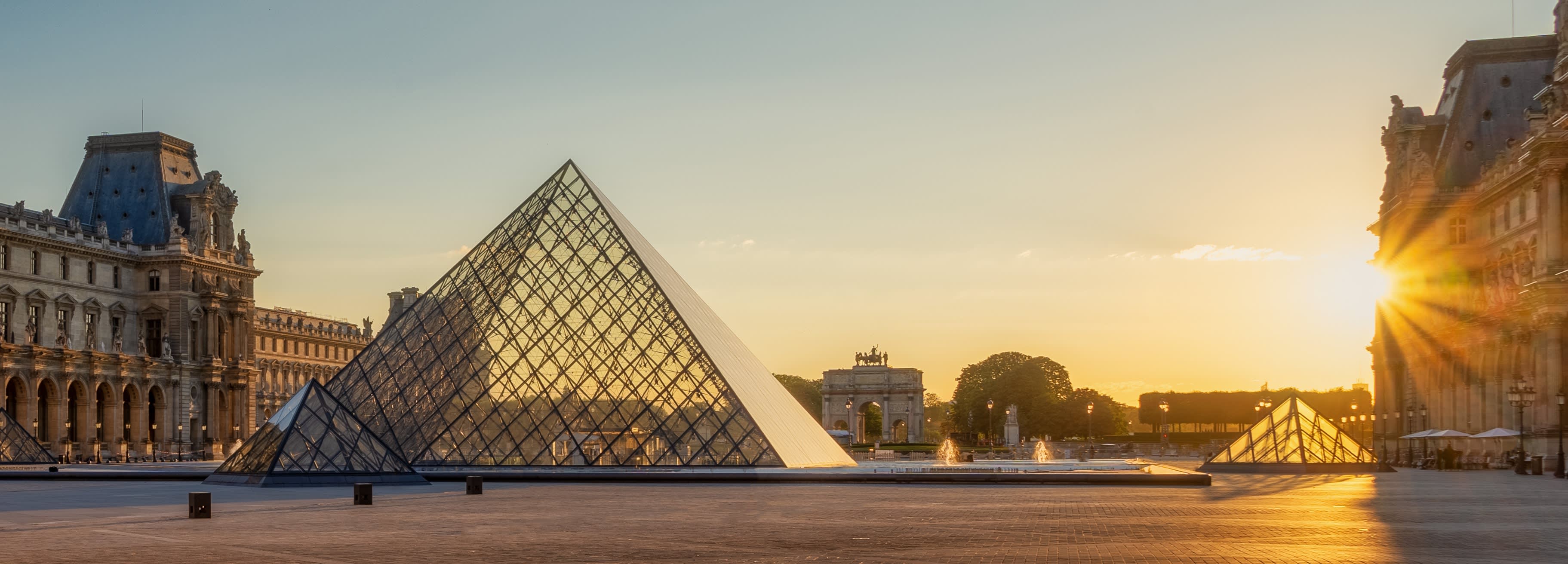 The Louvre after sunset