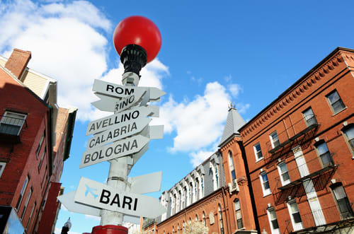 Little Italy in Boston signs